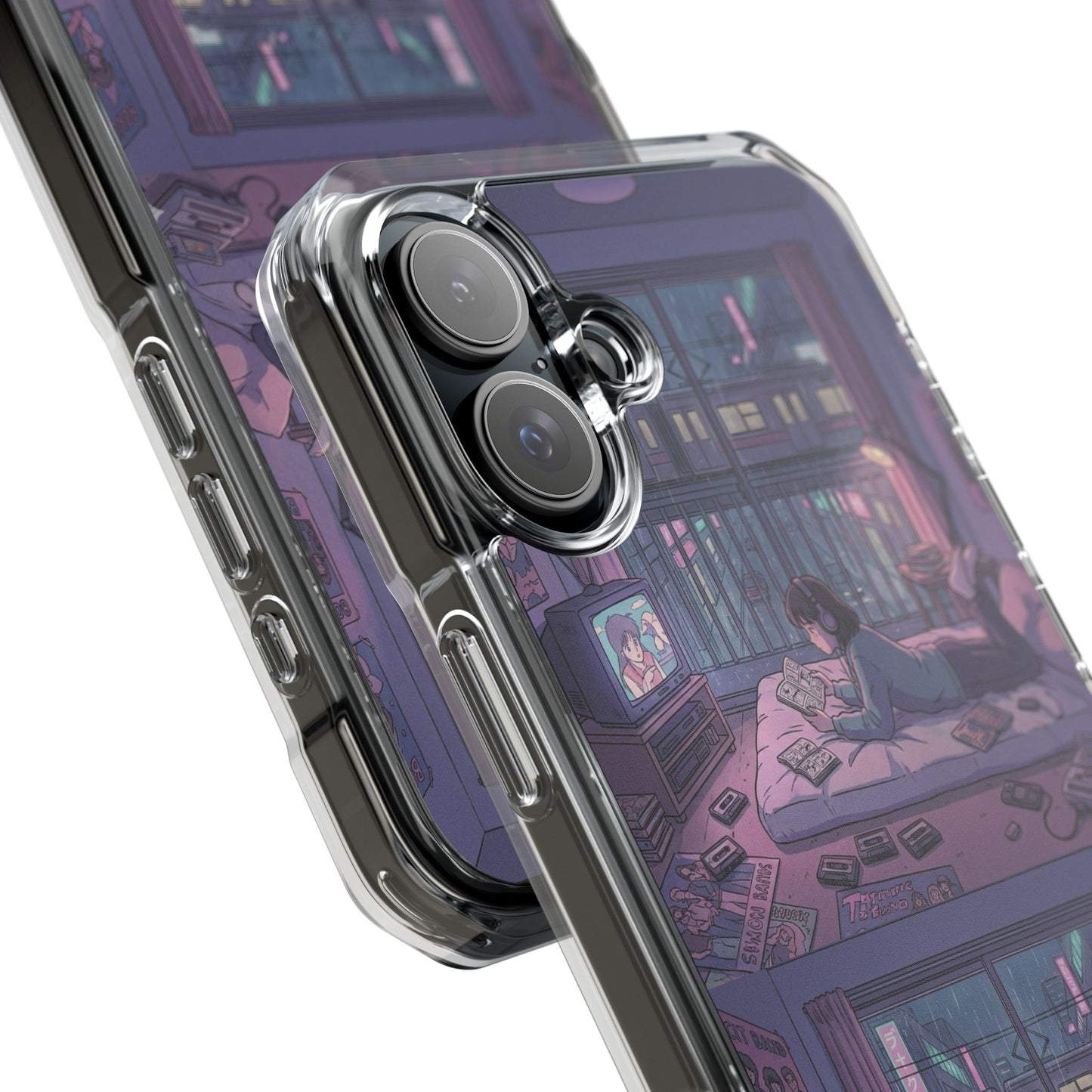 Cozy Nightroom Illustration Phone Case | Magnetic Clear Impact Case