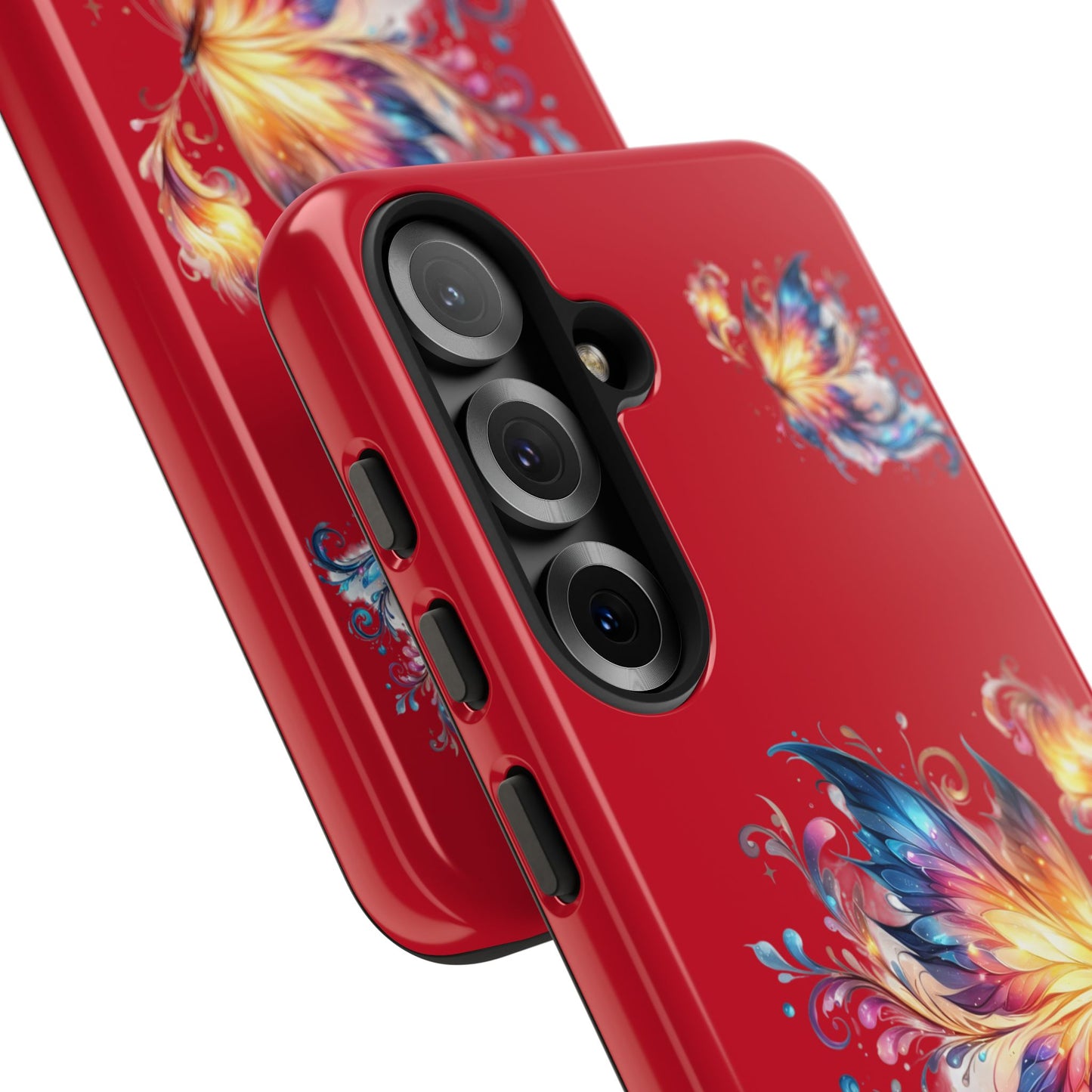 Vibrant Butterfly Phone Case, Tough Cases, Colorful Floral Design, Cute Gift for Her, Unique Phone Cover, Spring Occasion
