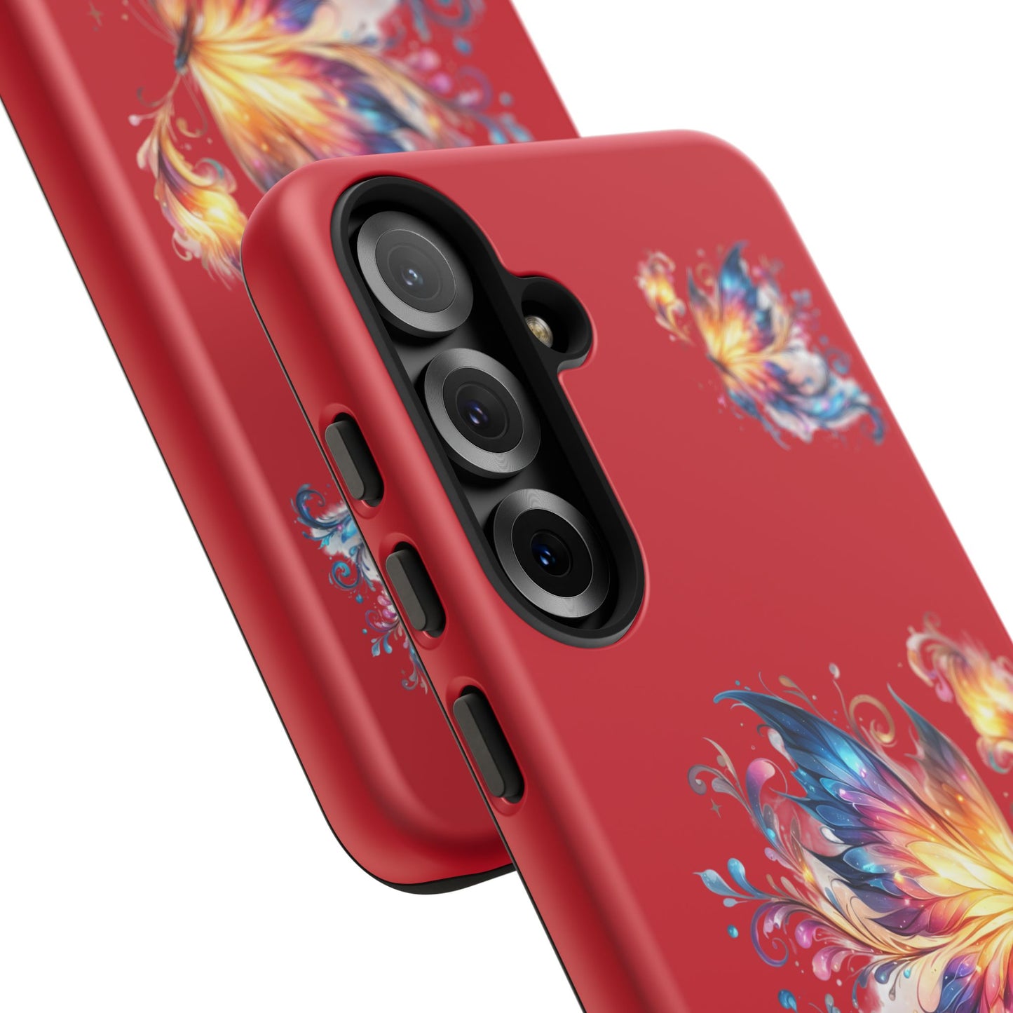 Vibrant Butterfly Phone Case, Tough Cases, Colorful Floral Design, Cute Gift for Her, Unique Phone Cover, Spring Occasion