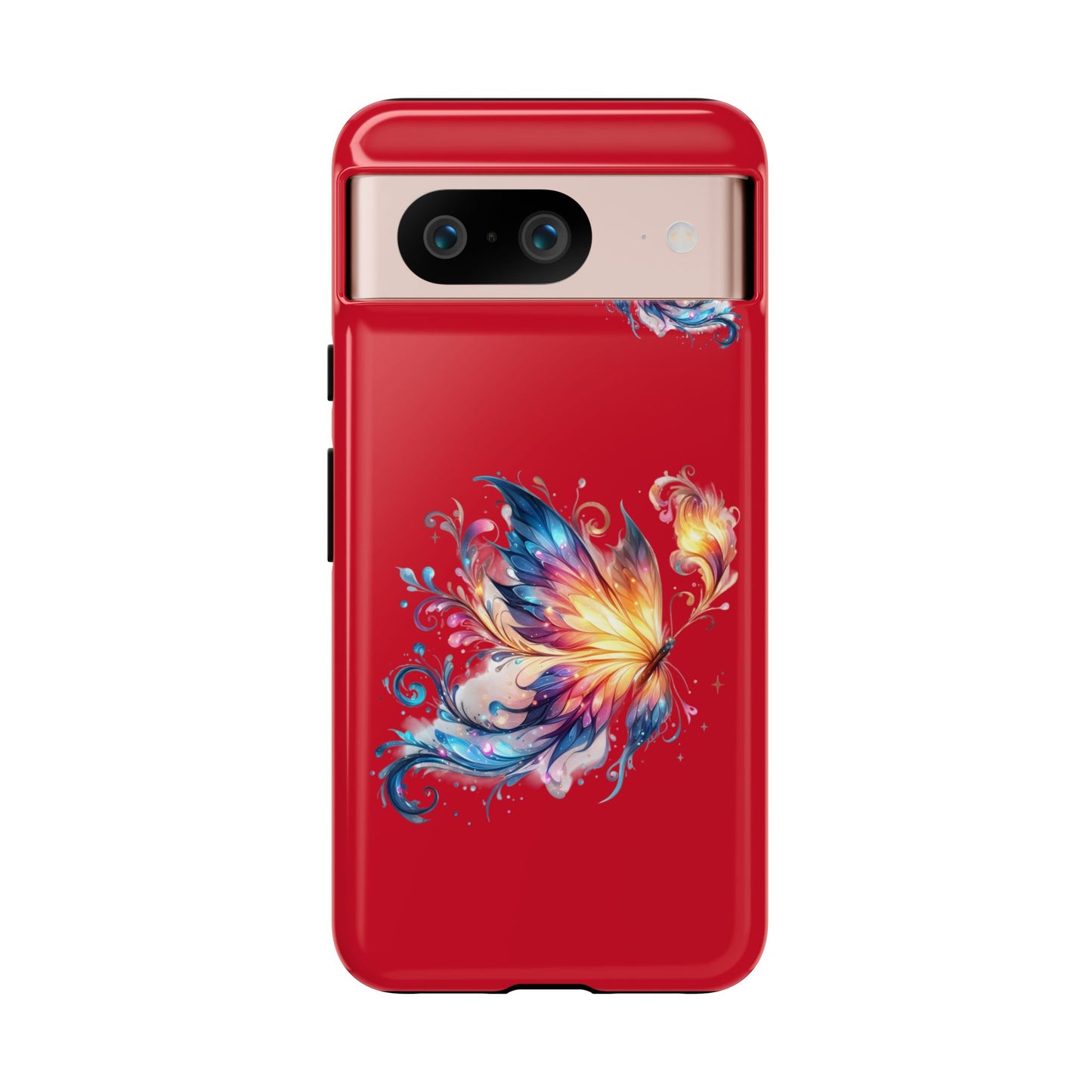 Vibrant Butterfly Phone Case, Tough Cases, Colorful Floral Design, Cute Gift for Her, Unique Phone Cover, Spring Occasion