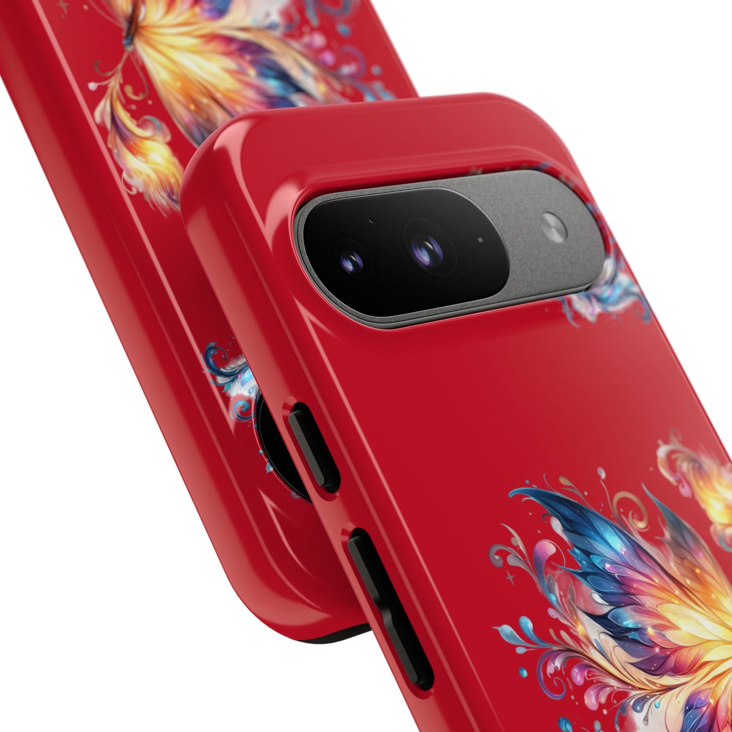 Vibrant Butterfly Phone Case, Tough Cases, Colorful Floral Design, Cute Gift for Her, Unique Phone Cover, Spring Occasion