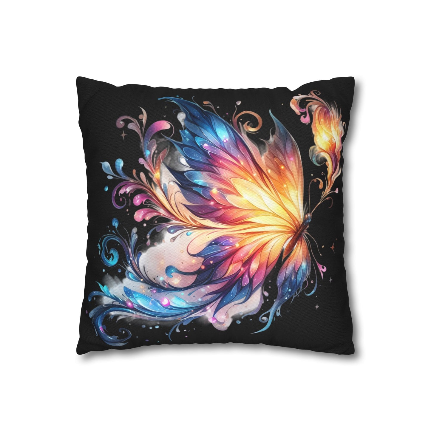 Colorful Fantasy Butterfly Spun Polyester Pillowcase | Vibrant Wing Art
