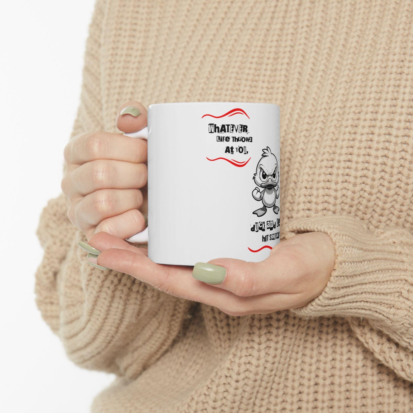 Funny Ceramic Mug: Stress-Relief Coffee Cup with Humorous Design for Relaxation and Smiles