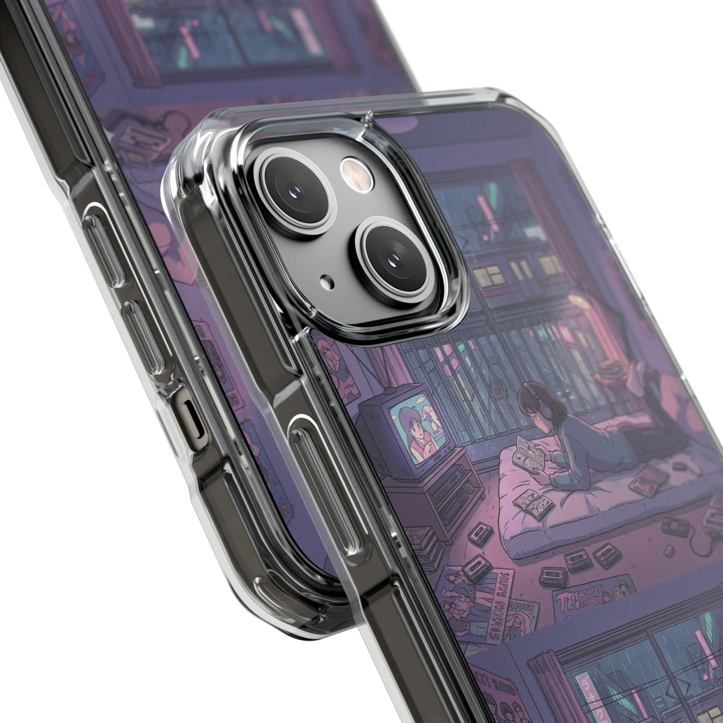 Cozy Nightroom Illustration Phone Case | Magnetic Clear Impact Case