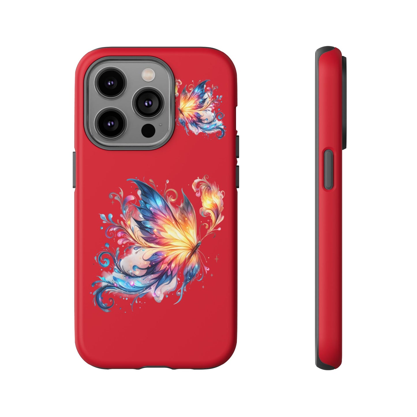 Vibrant Butterfly Phone Case, Tough Cases, Colorful Floral Design, Cute Gift for Her, Unique Phone Cover, Spring Occasion