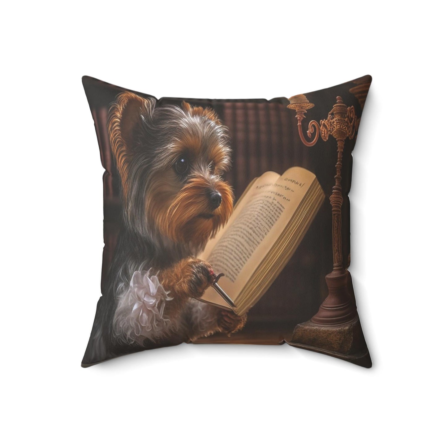 Cozy Dog Reading Pillow: Charming Home Decor Gift for Pet Lovers and Animal Enthusiasts