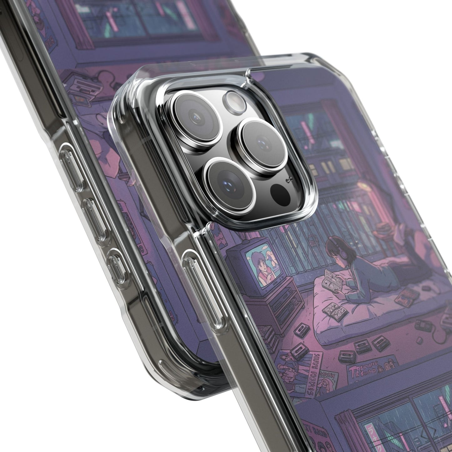 Cozy Nightroom Illustration Phone Case | Magnetic Clear Impact Case