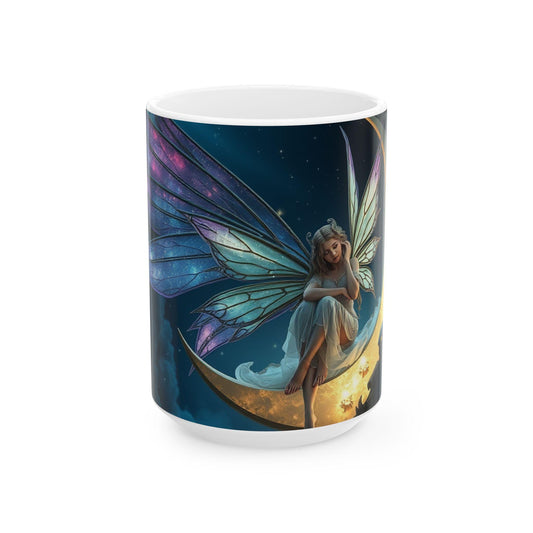Enchanting Fairy-Painted Ceramic Mug: Whimsical 11oz/15oz Cup for Tea, Coffee & Magical Moments