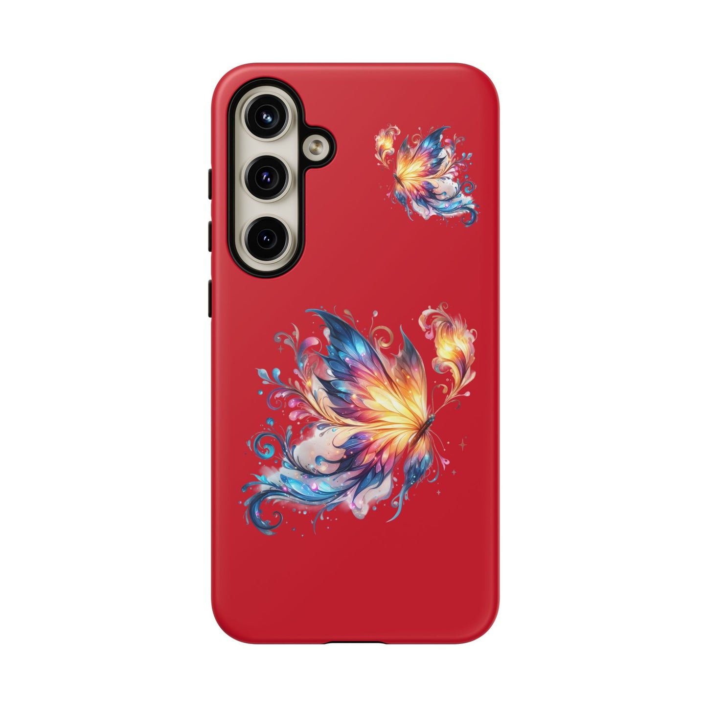 Vibrant Butterfly Phone Case, Tough Cases, Colorful Floral Design, Cute Gift for Her, Unique Phone Cover, Spring Occasion