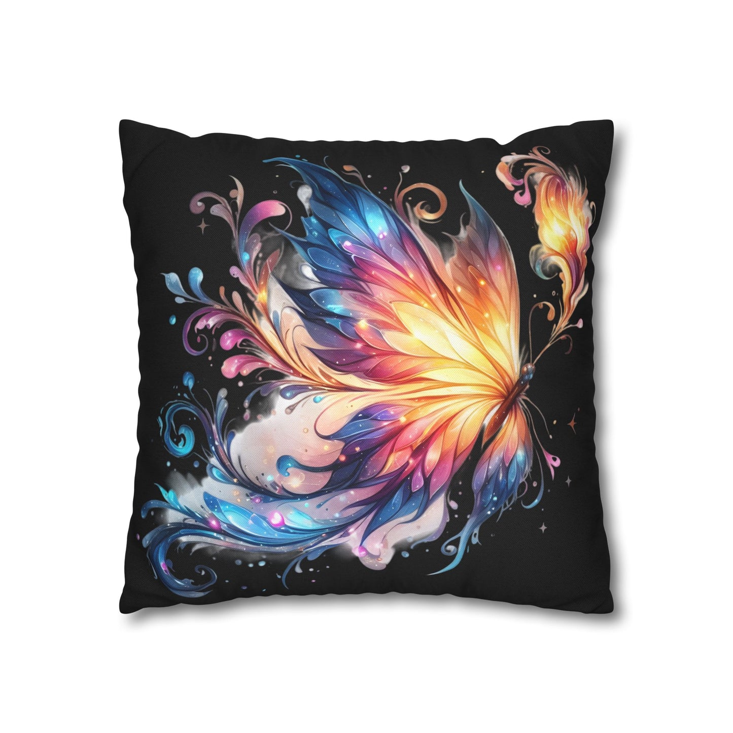 Colorful Fantasy Butterfly Spun Polyester Pillowcase | Vibrant Wing Art