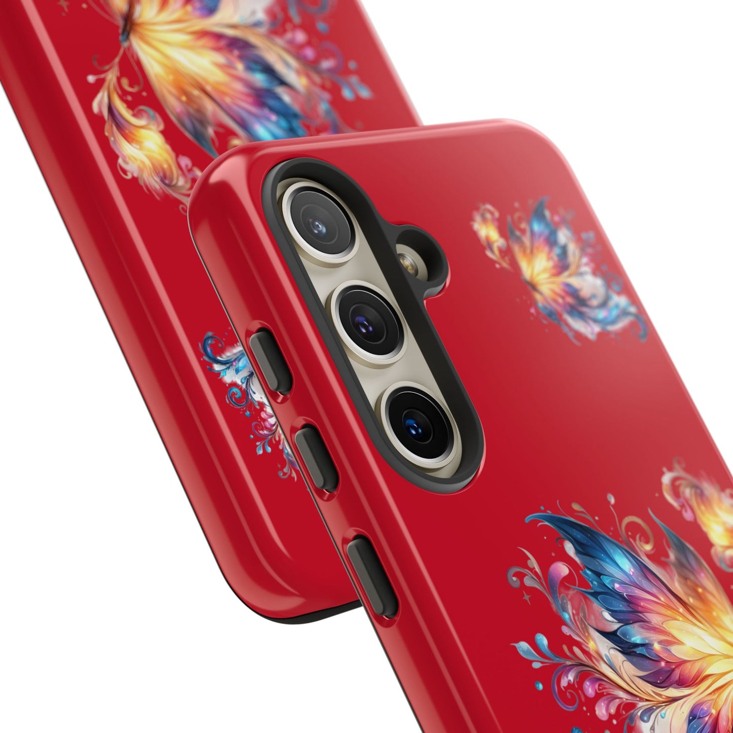 Vibrant Butterfly Phone Case, Tough Cases, Colorful Floral Design, Cute Gift for Her, Unique Phone Cover, Spring Occasion