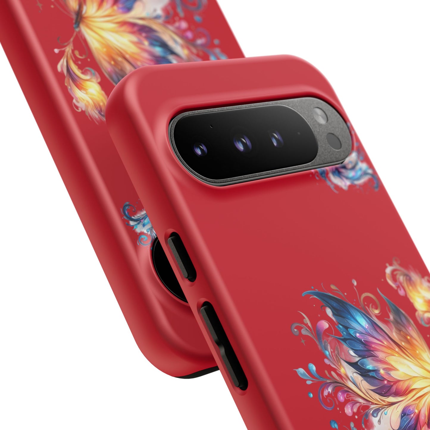 Vibrant Butterfly Phone Case, Tough Cases, Colorful Floral Design, Cute Gift for Her, Unique Phone Cover, Spring Occasion
