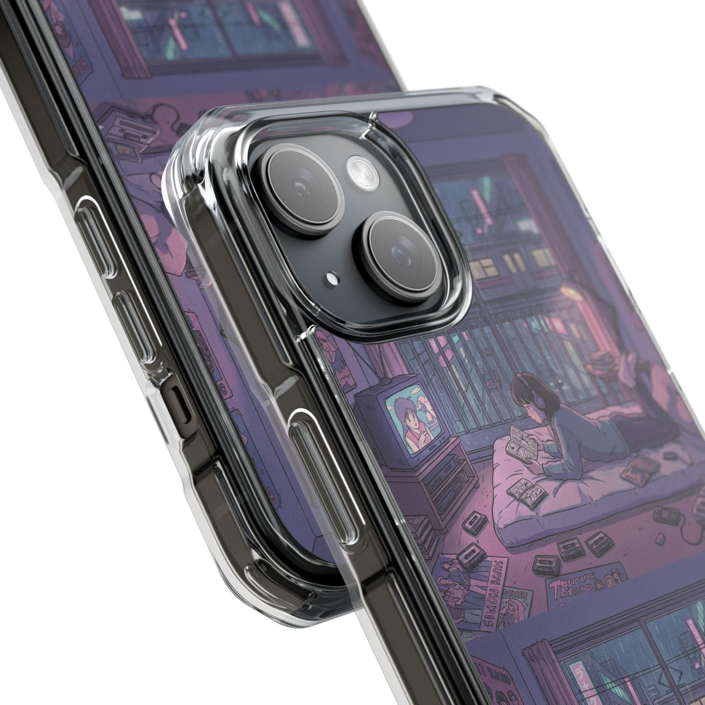 Cozy Nightroom Illustration Phone Case | Magnetic Clear Impact Case