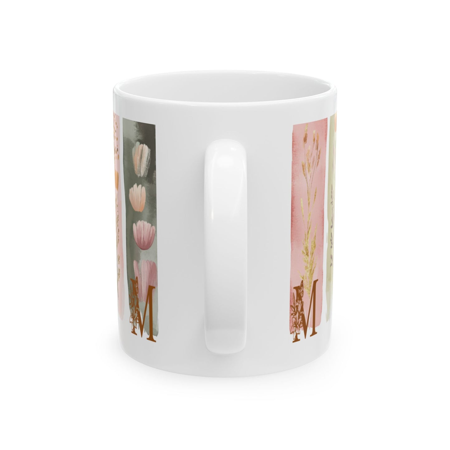 Floral Ceramic Mug for Mom: Personalized Mother's Day Gift, Unique Coffee Cup, Sentimental Present