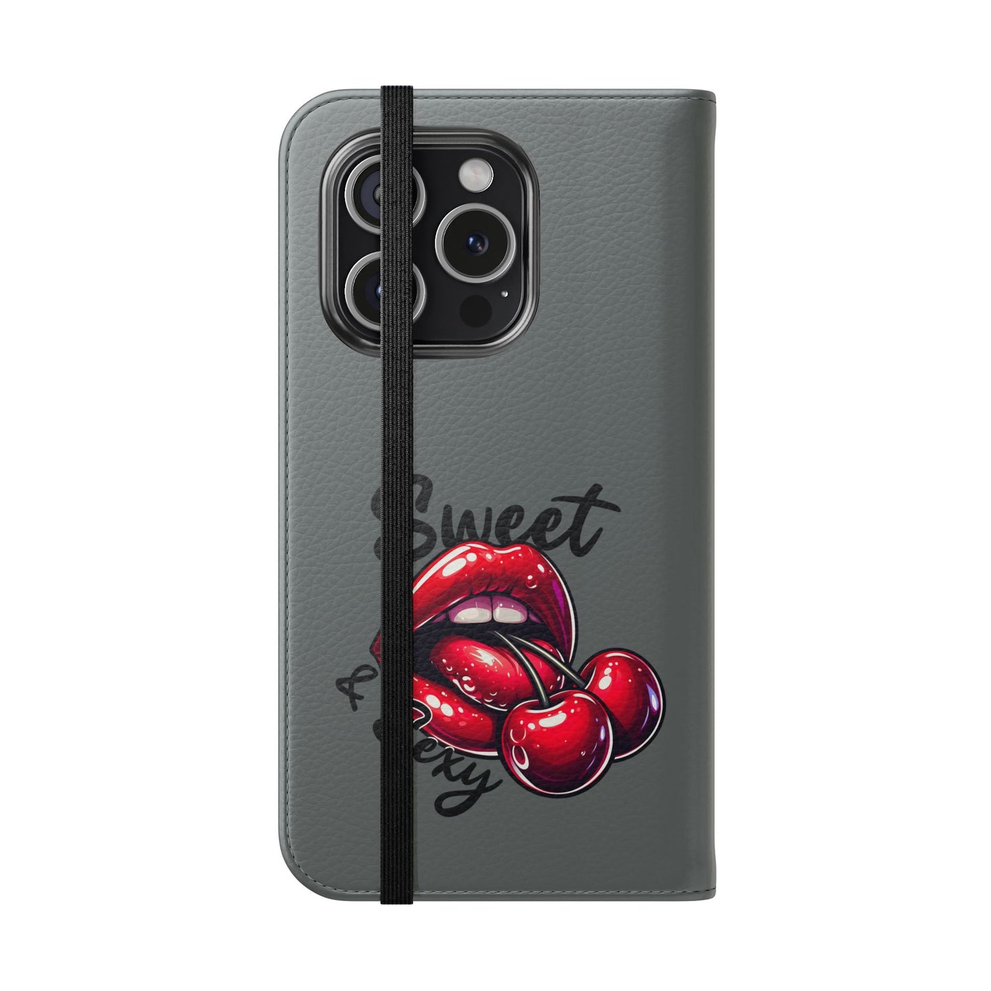 Y2K Cherry Blossom Flip Phone Wallet Case: Stylish Teen Accessory, Valentine's Gift, Floral Protection