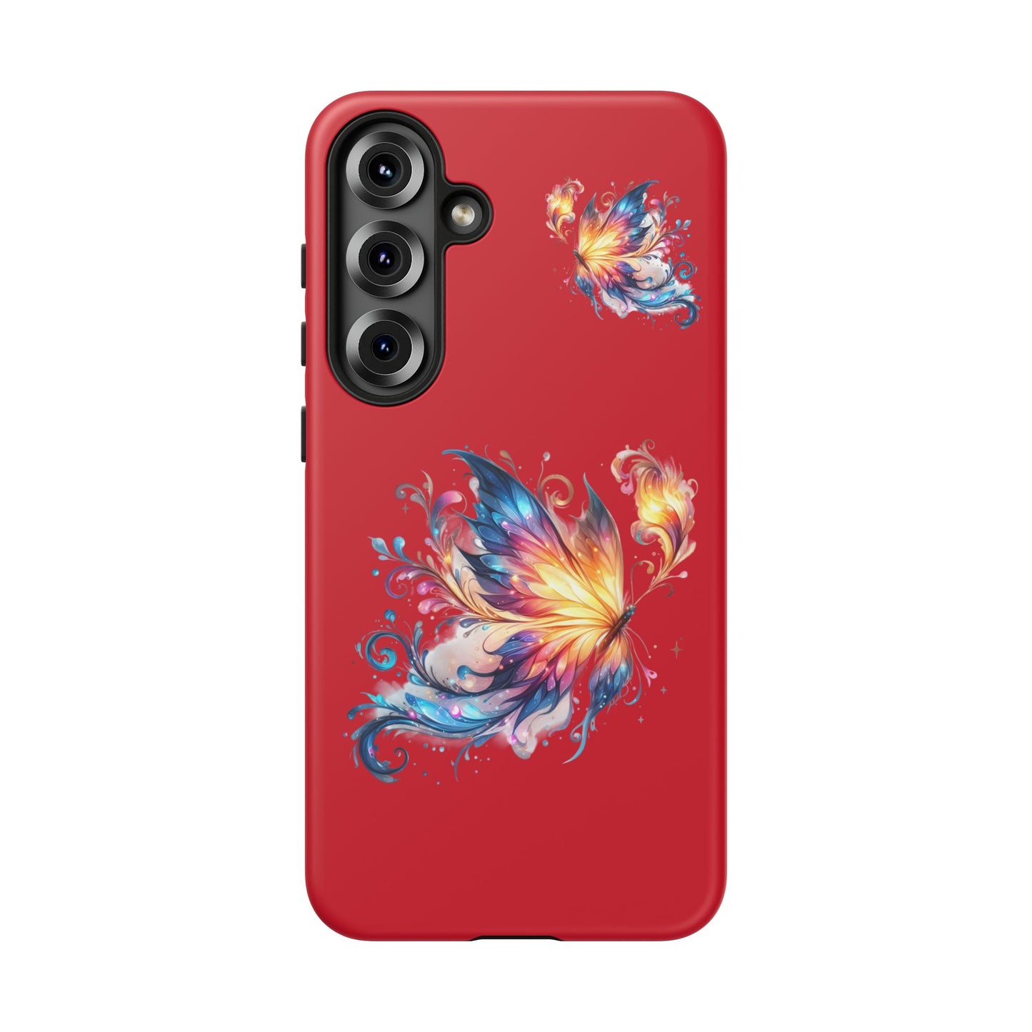 Vibrant Butterfly Phone Case, Tough Cases, Colorful Floral Design, Cute Gift for Her, Unique Phone Cover, Spring Occasion