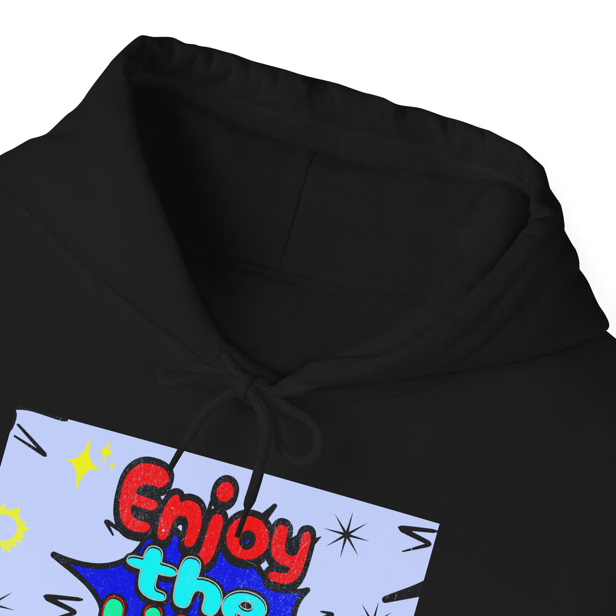 Enjoy the Little Things Hoodie — Positive Retro Graphic Pullover