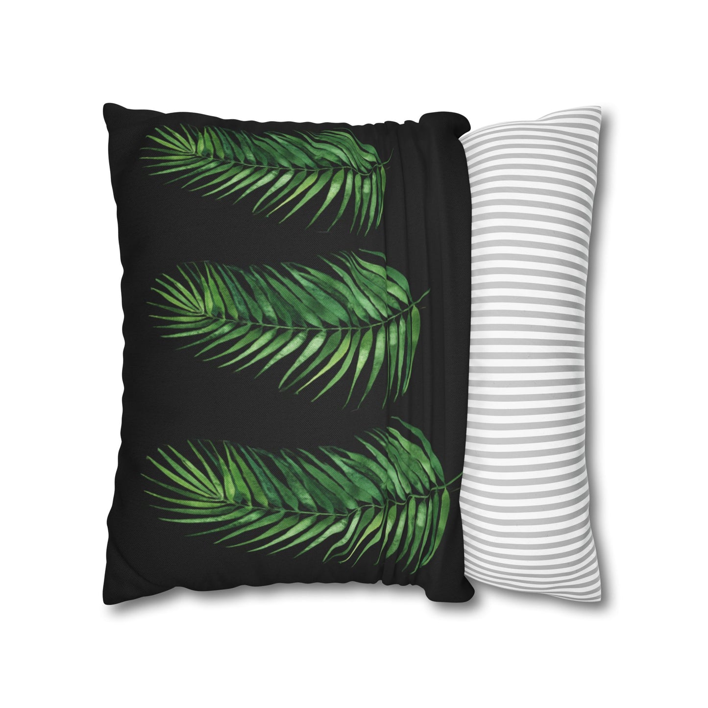 Tropical Leaves Throw Pillow - Boho Home Decor, Botanical Cushion, Nature Inspired Gift, Bedroom Accent, Greenery Pillow