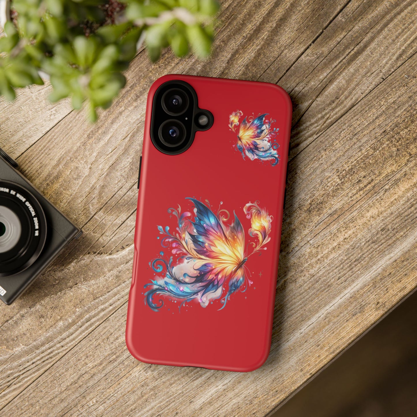 Vibrant Butterfly Phone Case, Tough Cases, Colorful Floral Design, Cute Gift for Her, Unique Phone Cover, Spring Occasion