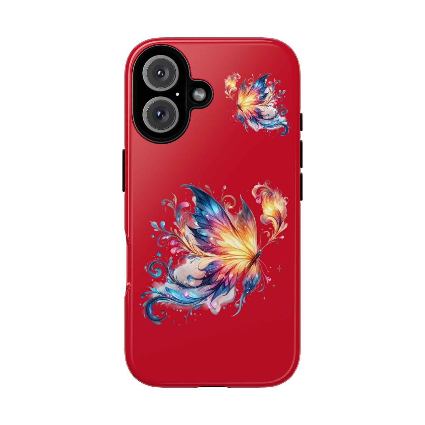Vibrant Butterfly Phone Case, Tough Cases, Colorful Floral Design, Cute Gift for Her, Unique Phone Cover, Spring Occasion