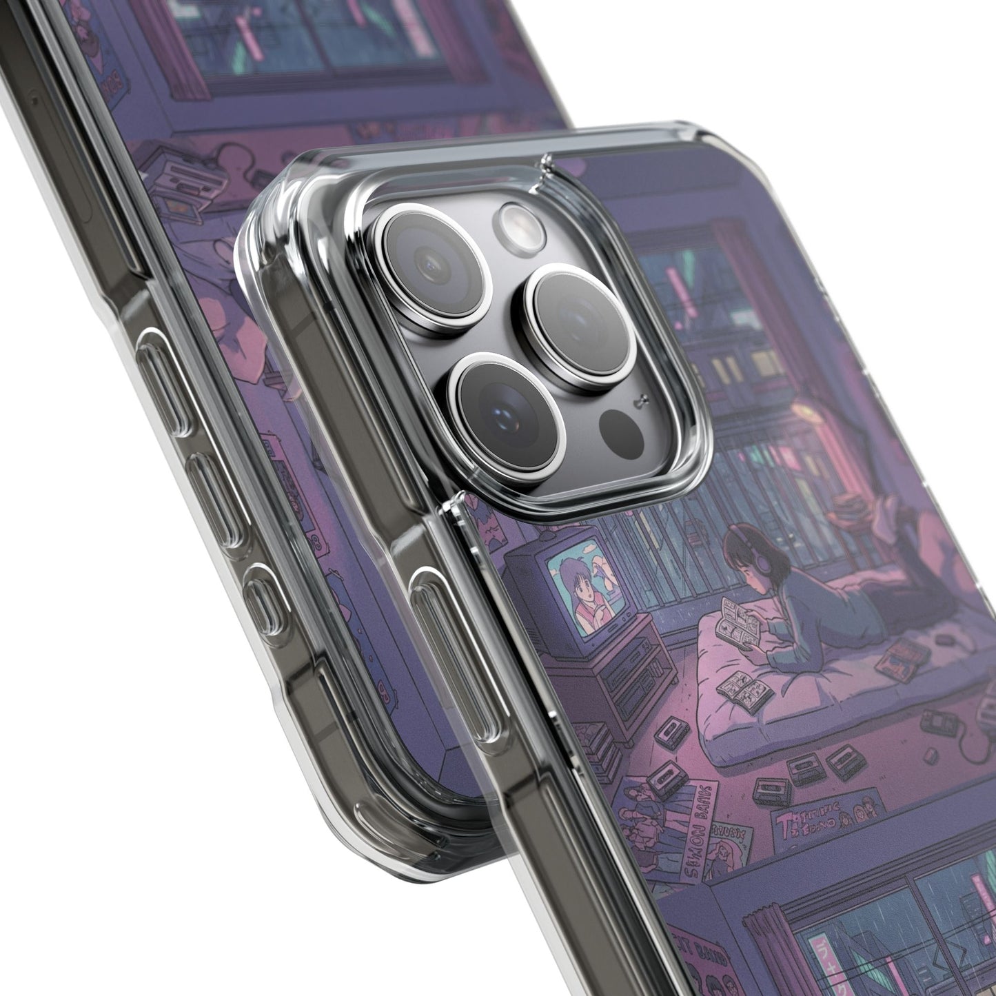 Cozy Nightroom Illustration Phone Case | Magnetic Clear Impact Case