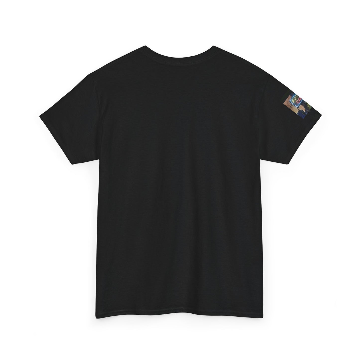 Neo‑Tokyo Café Streetwear Tee — Vintage Cyberpunk City Print