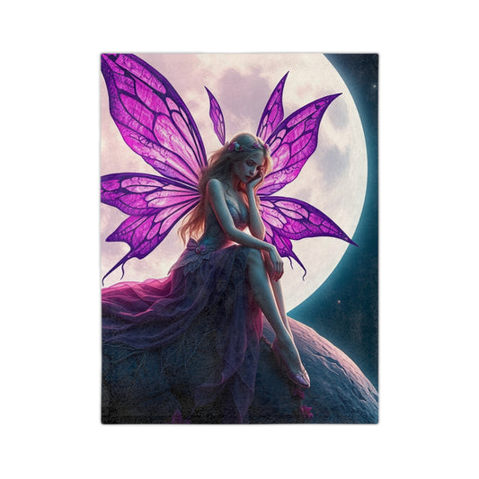 Enchanted Fairy Microfiber Blanket, Cozy Bedroom Decor, Gift for Fantasy Lovers, Chill Nights, Home Comfort