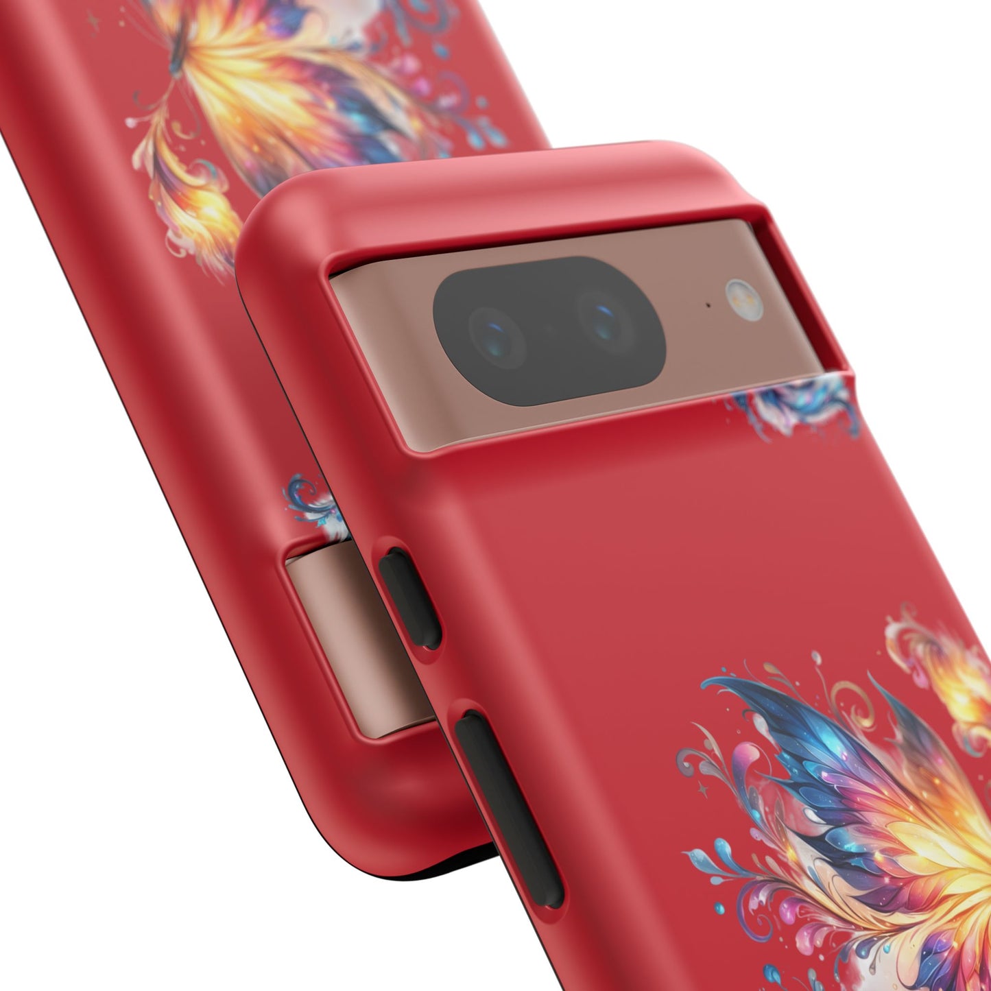 Vibrant Butterfly Phone Case, Tough Cases, Colorful Floral Design, Cute Gift for Her, Unique Phone Cover, Spring Occasion