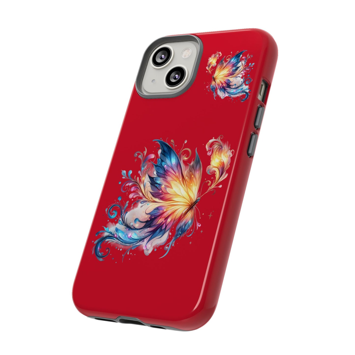 Vibrant Butterfly Phone Case, Tough Cases, Colorful Floral Design, Cute Gift for Her, Unique Phone Cover, Spring Occasion