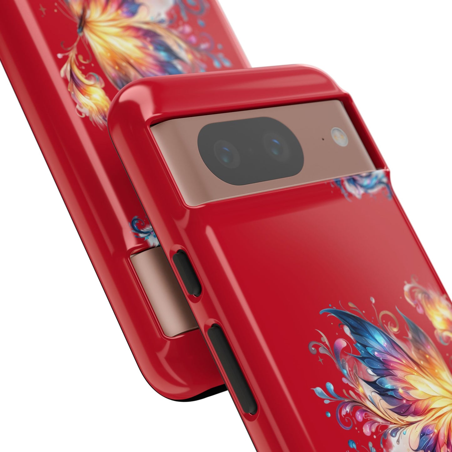 Vibrant Butterfly Phone Case, Tough Cases, Colorful Floral Design, Cute Gift for Her, Unique Phone Cover, Spring Occasion
