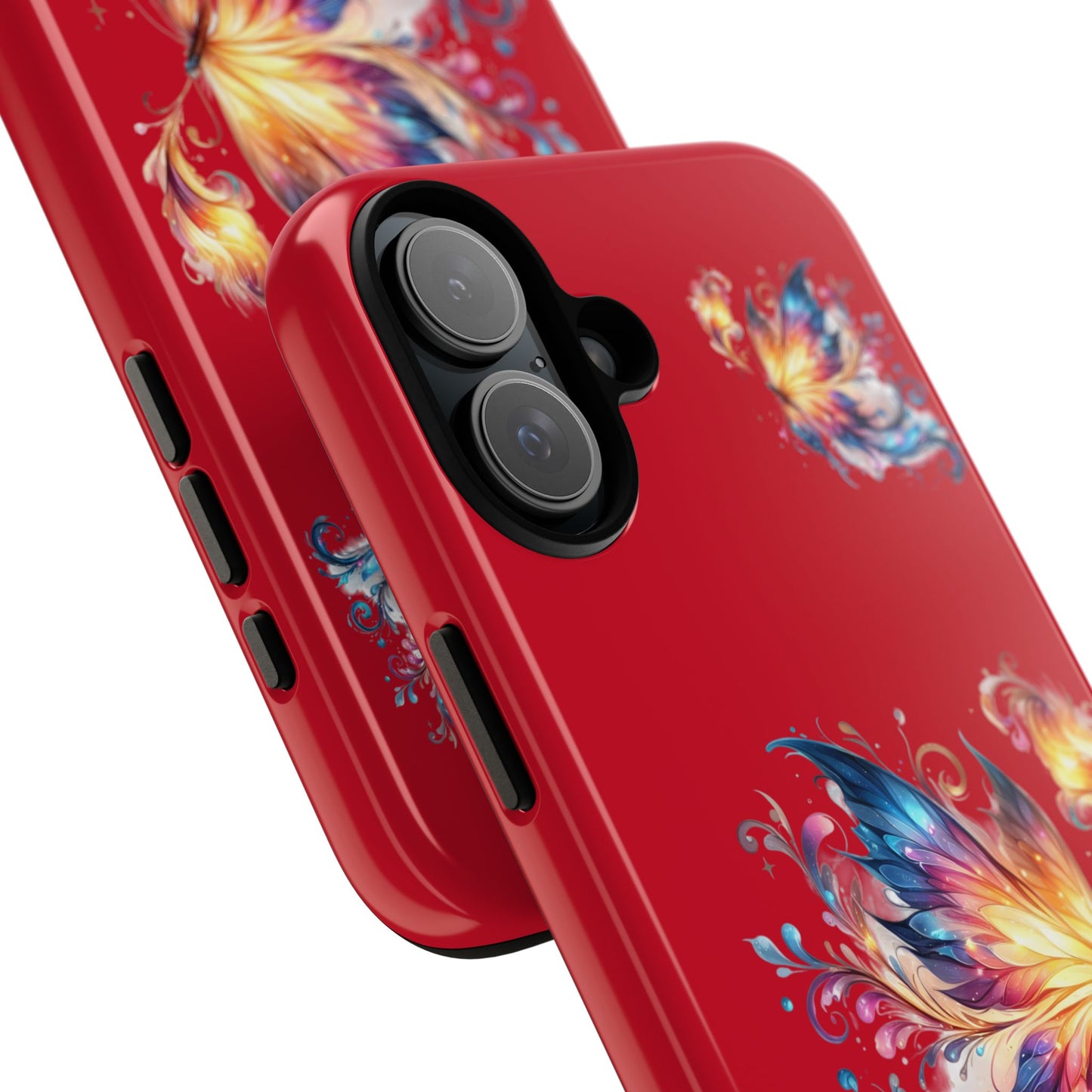 Vibrant Butterfly Phone Case, Tough Cases, Colorful Floral Design, Cute Gift for Her, Unique Phone Cover, Spring Occasion