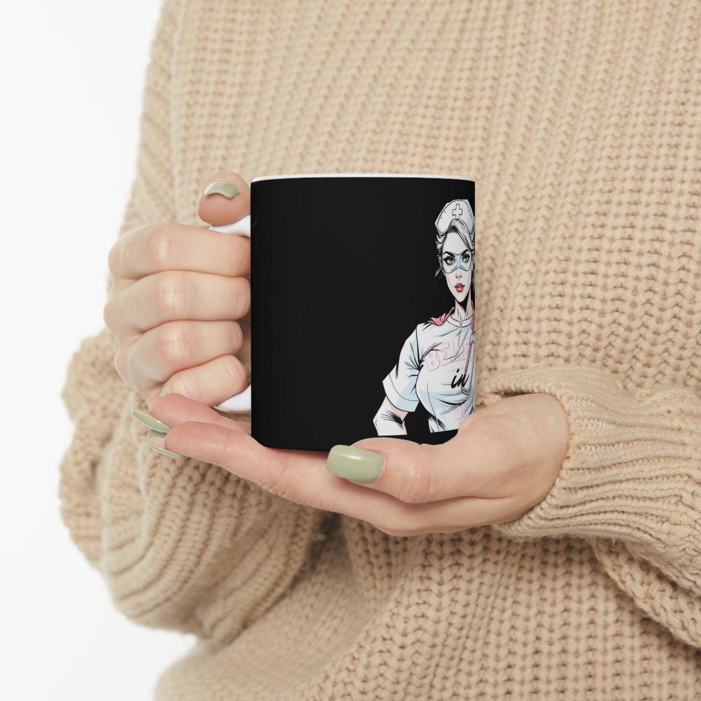 Empowered Nurse Ceramic Mug | Gift for Healthcare Workers, Inspirational Coffee Cup, Nurse Appreciation, Customizable Drinkware, [...]