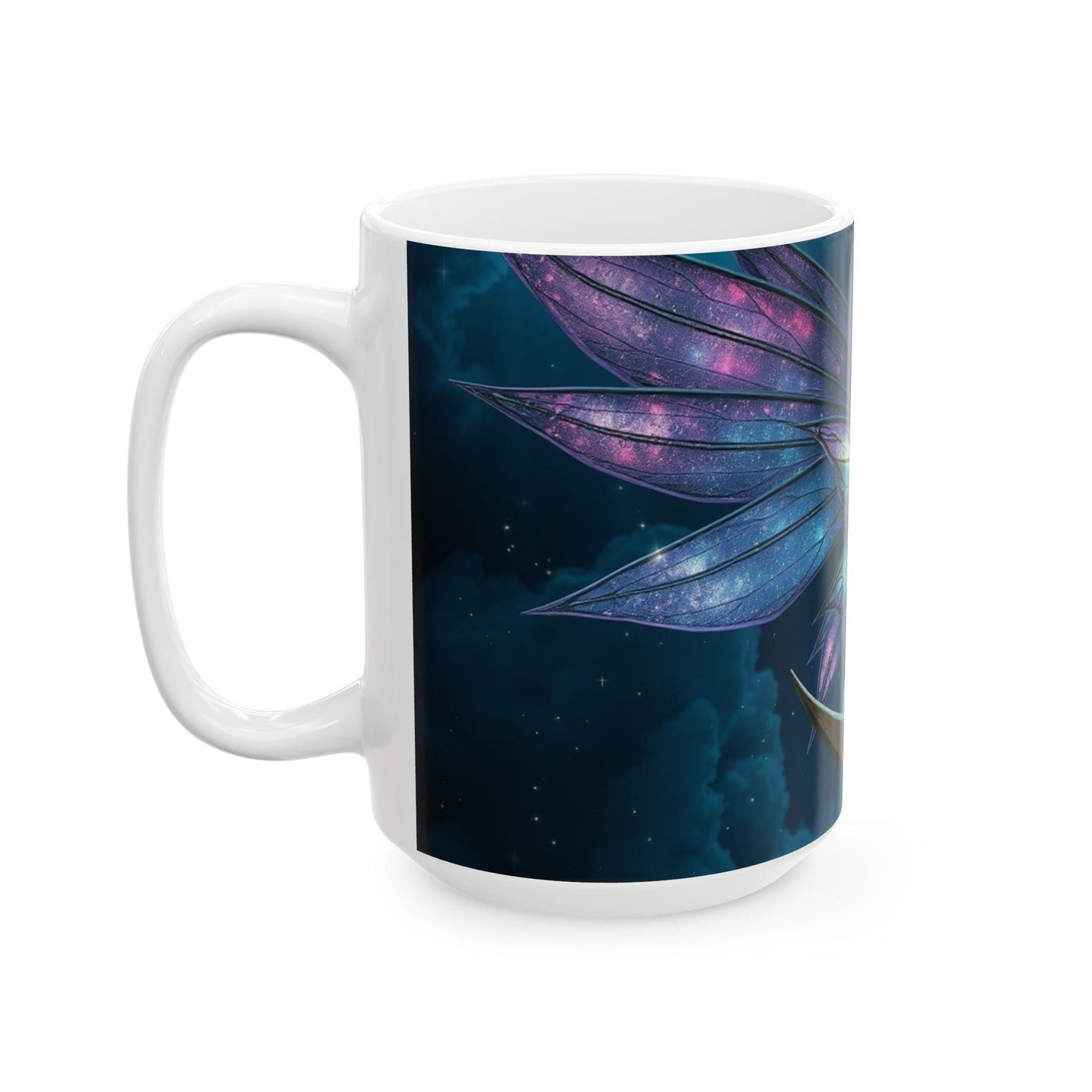 Enchanting Fairy-Painted Ceramic Mug: Whimsical 11oz/15oz Cup for Tea, Coffee & Magical Moments