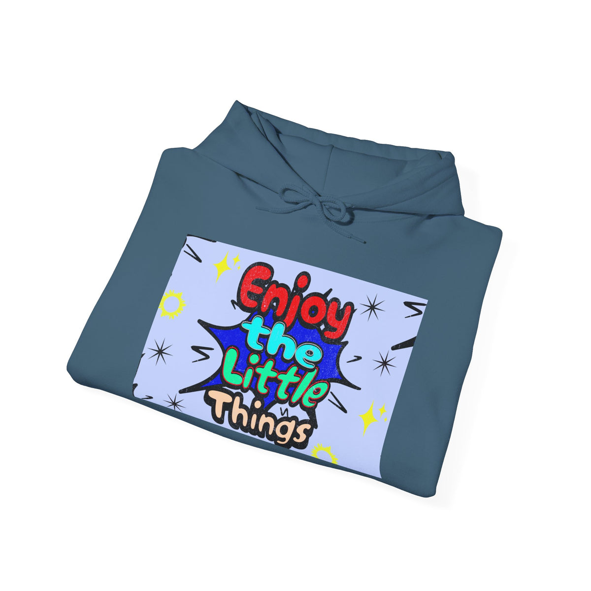 Enjoy the Little Things Hoodie — Positive Retro Graphic Pullover