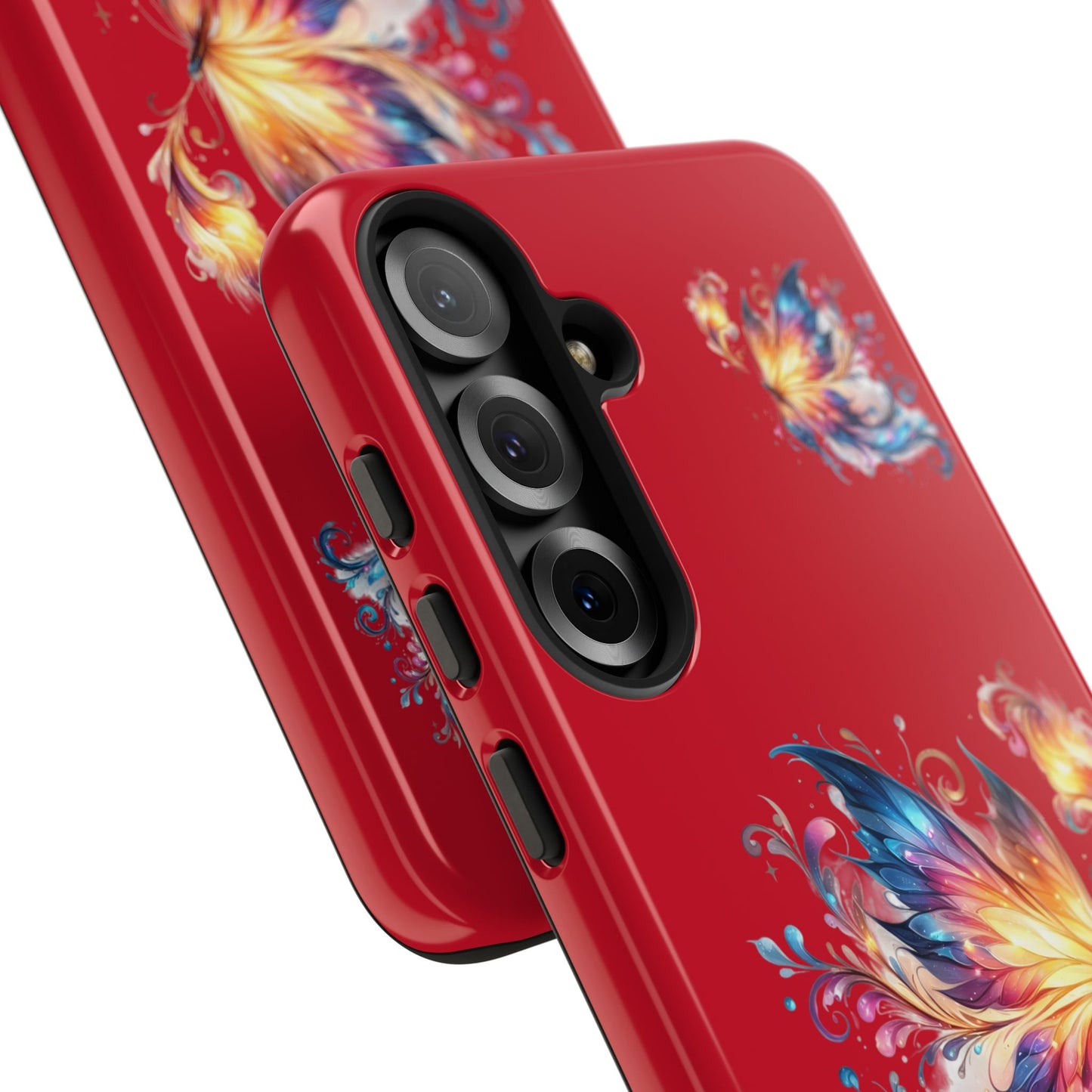 Vibrant Butterfly Phone Case, Tough Cases, Colorful Floral Design, Cute Gift for Her, Unique Phone Cover, Spring Occasion