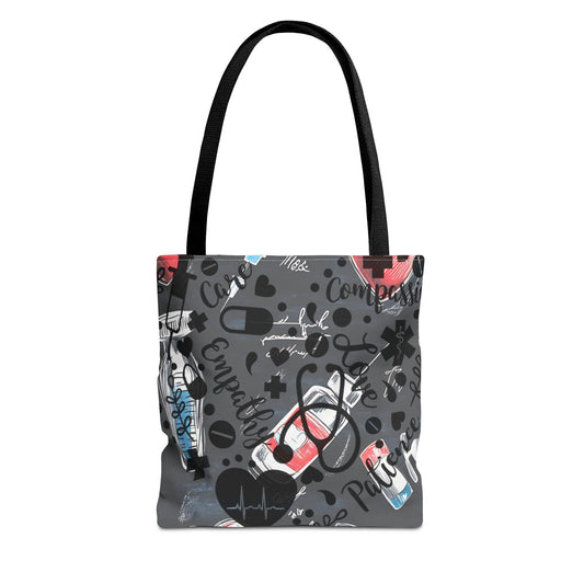 Heartfelt Nurse Tote Bag - Medical Theme, Gift for Healthcare Workers, Nursing School, Hospital Essential, Doctor Appreciation