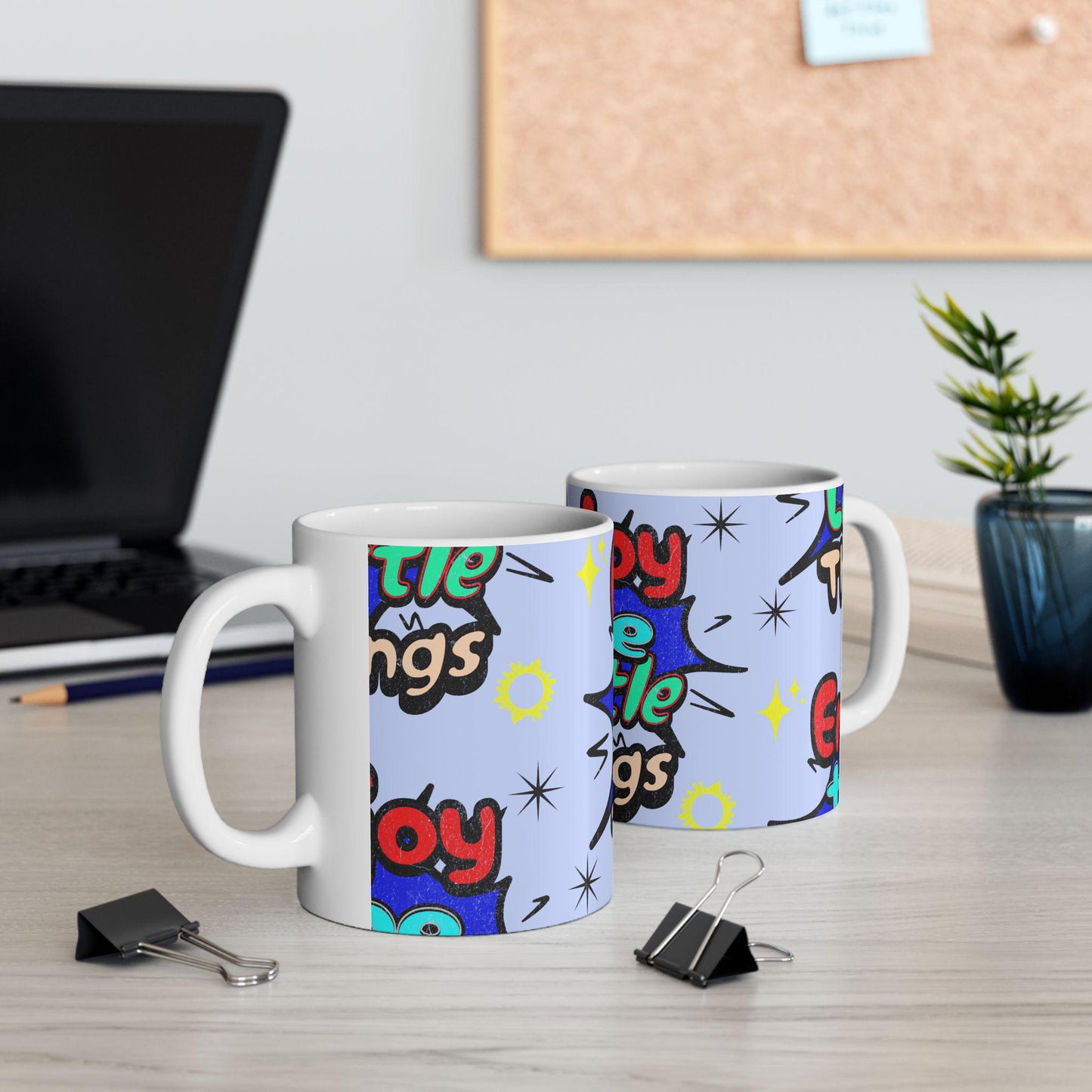 Enjoy the Little Things Ceramic Mug, Coffee Cup, Gift for Friends, Motivation Mug, Inspirational Drinkware