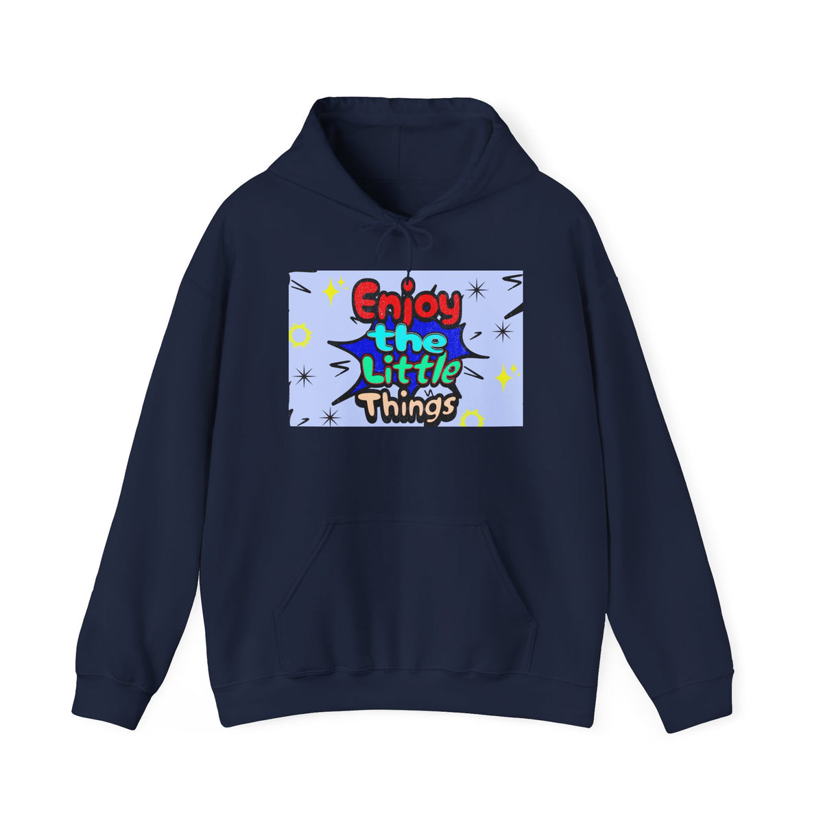 Enjoy the Little Things Hoodie — Positive Retro Graphic Pullover