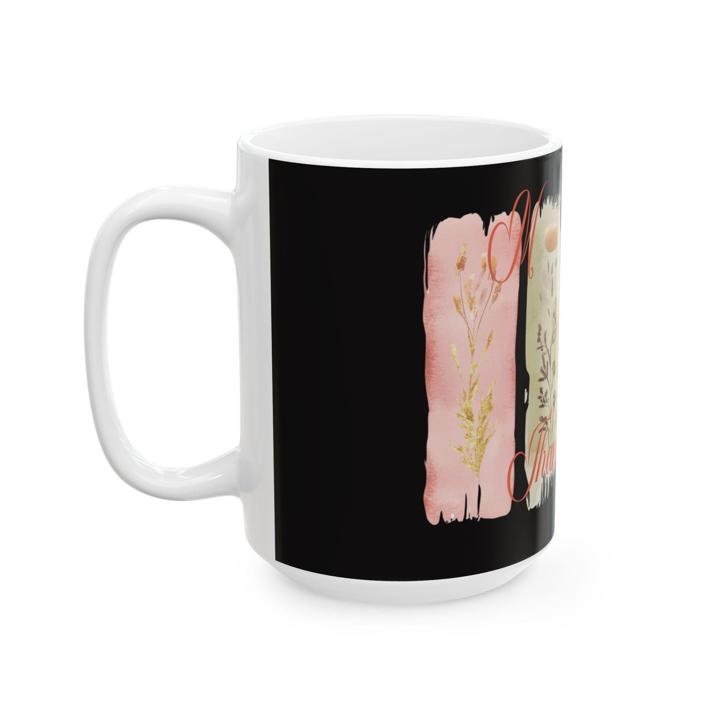 Floral Thank You Ceramic Mug, Ideal Gift for Friends or Coworkers, Perfect for Tea or Coffee Lovers, Celebrating Appreciation