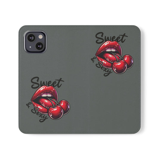 Y2K Cherry Blossom Flip Phone Wallet Case: Stylish Teen Accessory, Valentine's Gift, Floral Protection