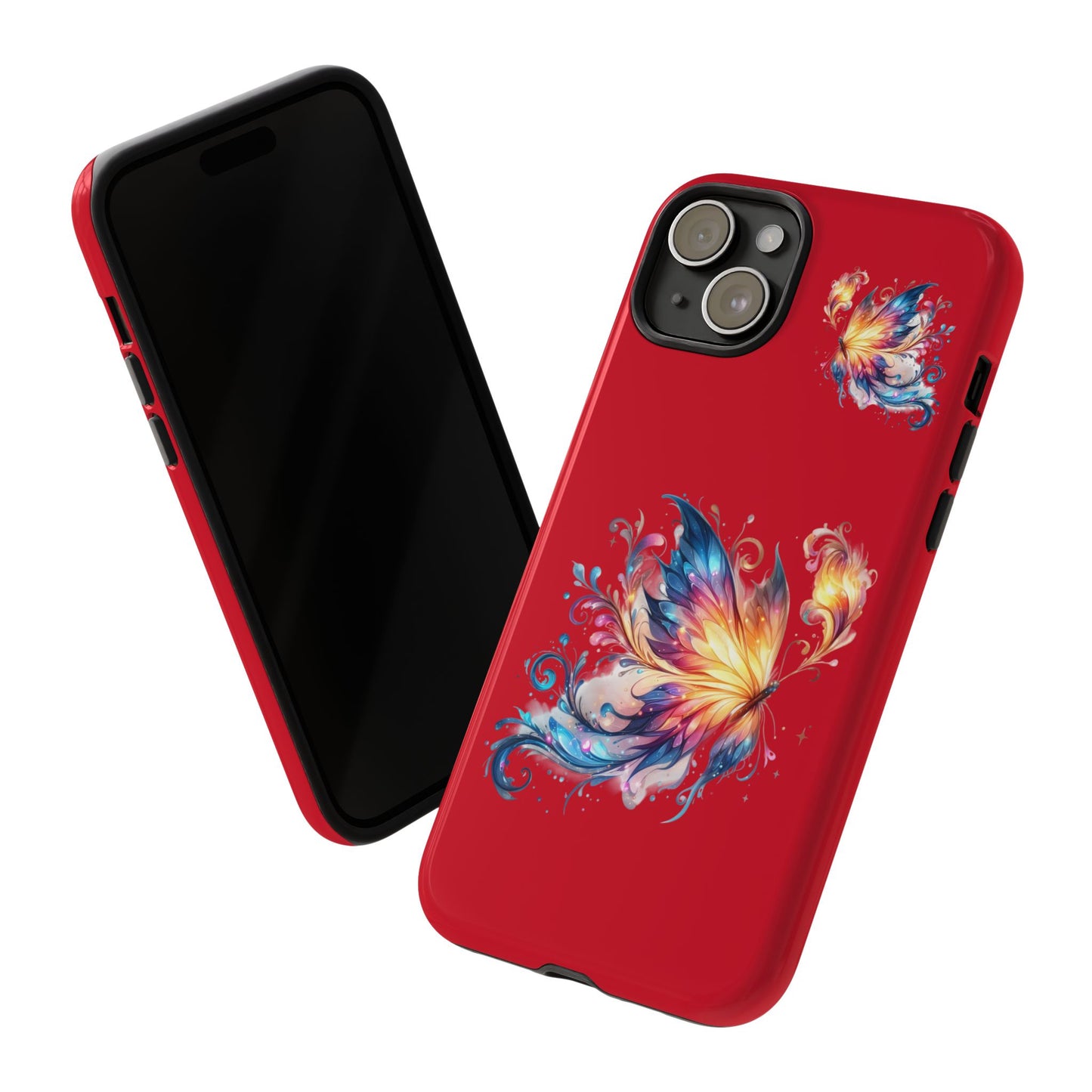 Vibrant Butterfly Phone Case, Tough Cases, Colorful Floral Design, Cute Gift for Her, Unique Phone Cover, Spring Occasion