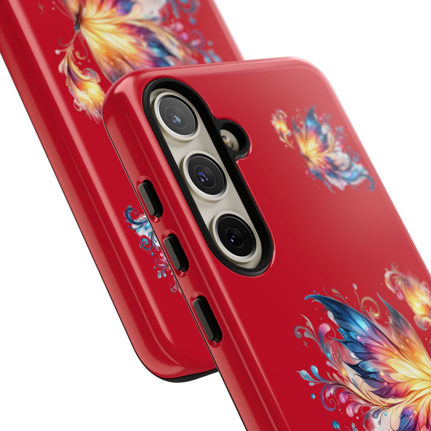 Vibrant Butterfly Phone Case, Tough Cases, Colorful Floral Design, Cute Gift for Her, Unique Phone Cover, Spring Occasion
