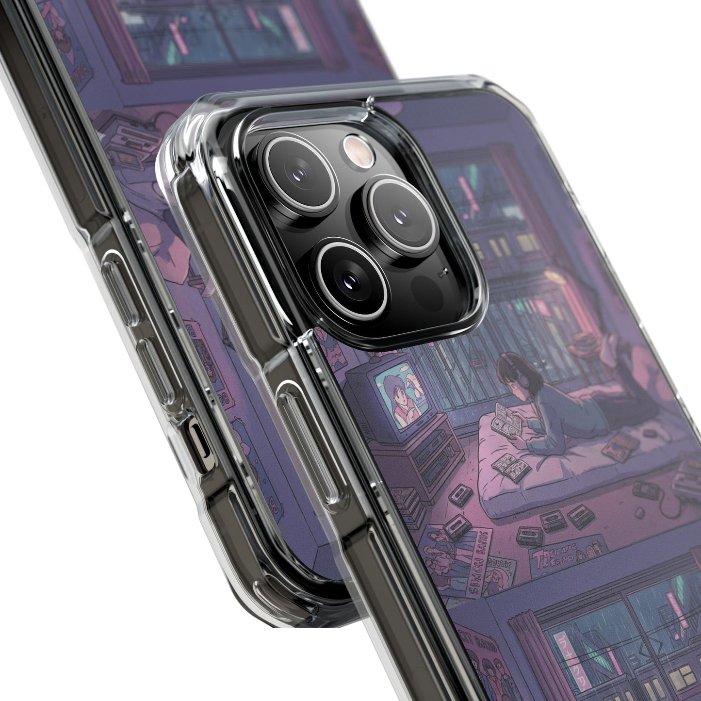 Cozy Nightroom Illustration Phone Case | Magnetic Clear Impact Case