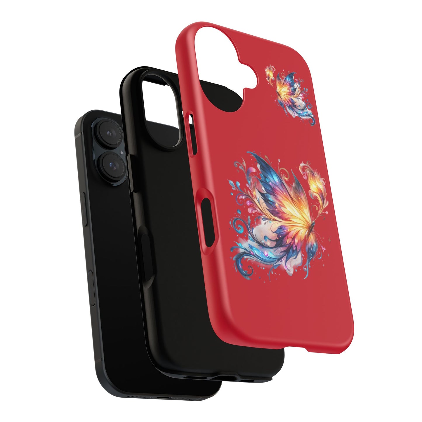 Vibrant Butterfly Phone Case, Tough Cases, Colorful Floral Design, Cute Gift for Her, Unique Phone Cover, Spring Occasion