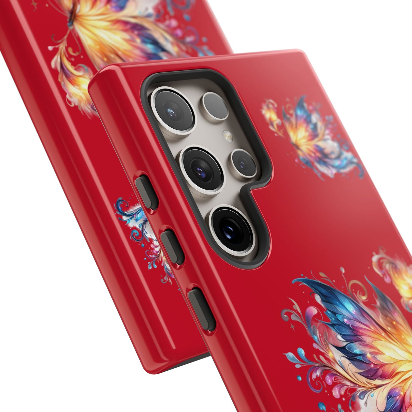 Vibrant Butterfly Phone Case, Tough Cases, Colorful Floral Design, Cute Gift for Her, Unique Phone Cover, Spring Occasion