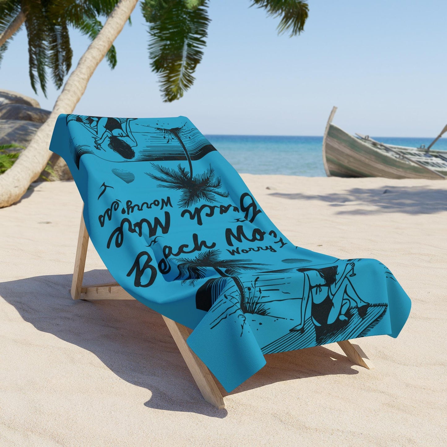 Tropical Beach Towel - Relaxing Vibes for Summer Fun, Ideal for Beach Days, Pool Parties, Vacation Essentials, Gift for sun lovers