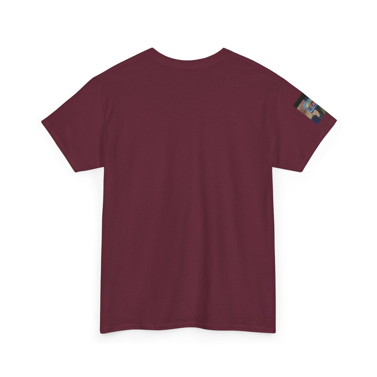 Neo‑Tokyo Café Streetwear Tee — Vintage Cyberpunk City Print