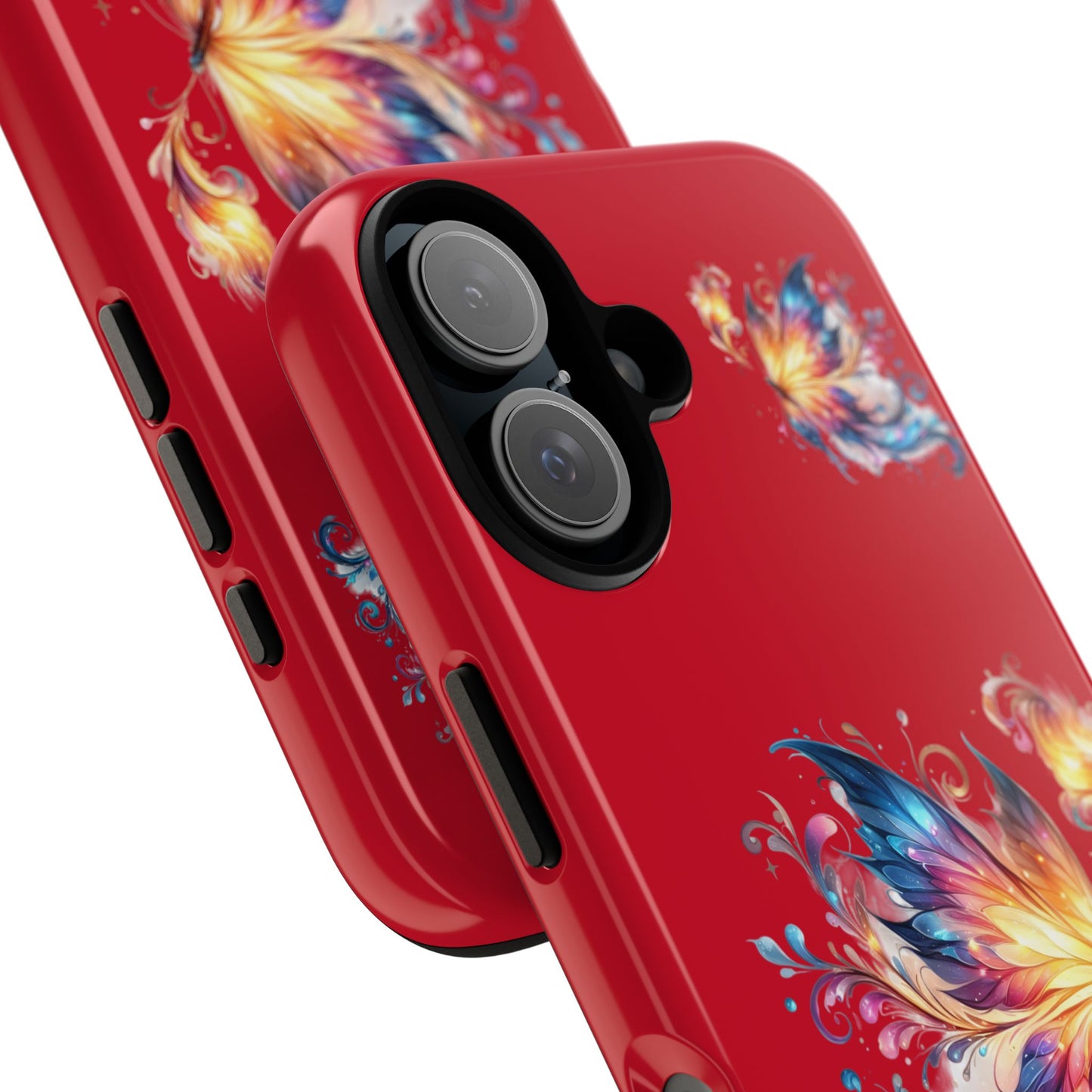 Vibrant Butterfly Phone Case, Tough Cases, Colorful Floral Design, Cute Gift for Her, Unique Phone Cover, Spring Occasion