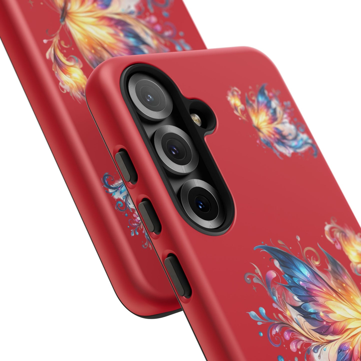 Vibrant Butterfly Phone Case, Tough Cases, Colorful Floral Design, Cute Gift for Her, Unique Phone Cover, Spring Occasion