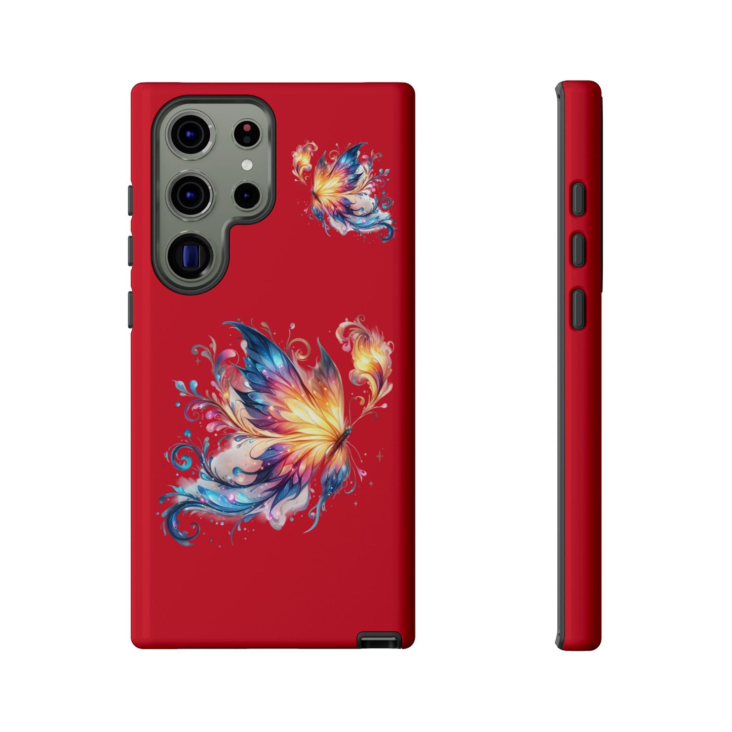 Vibrant Butterfly Phone Case, Tough Cases, Colorful Floral Design, Cute Gift for Her, Unique Phone Cover, Spring Occasion